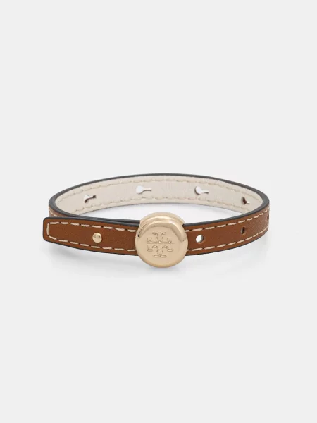 Tory Burch zapestnica usnjena Icon rjava