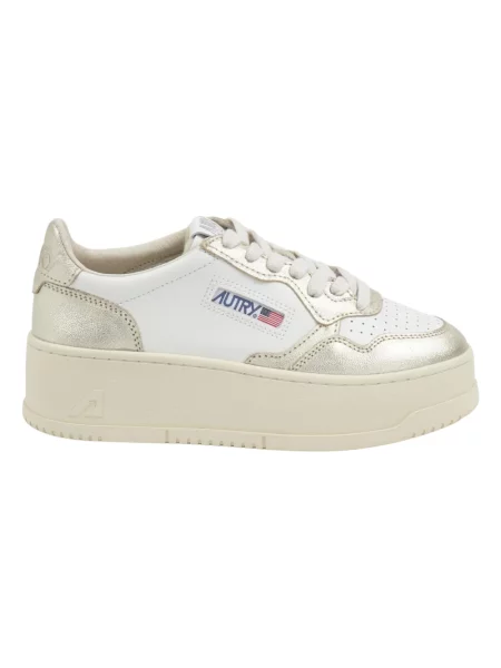 Sneakersy Autry skórzane na platformie białe