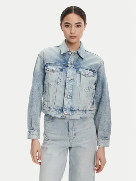 Calvin Klein Jeans Prechodná bunda denim modrá