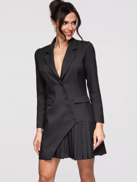 Večerní maxi šaty Edoti LA-OM-DL černé