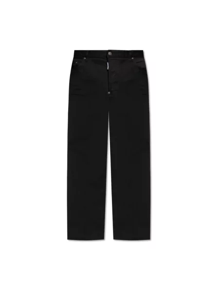 Szerokie jeansy Dsquared2 czarne