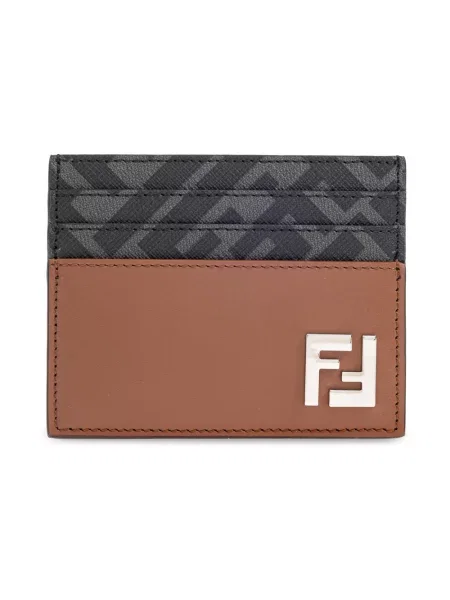 Portfel Fendi skórzany brązowy
