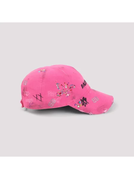 Czapka z daszkiem Balenciaga różowa