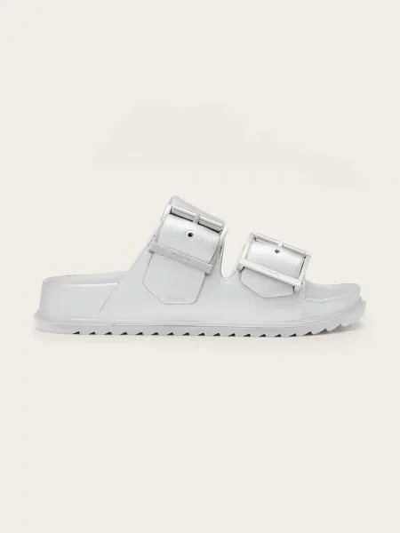 Pantofle AllSaints Sian Eva Sandal stříbrné