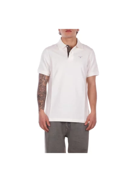 Koszulka polo Barbour biała