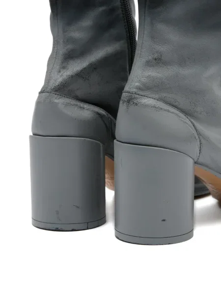 Cizme scurte Mm6 Maison Margiela din piele gri