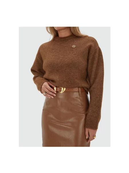Sweter Josh V wełniany brązowy