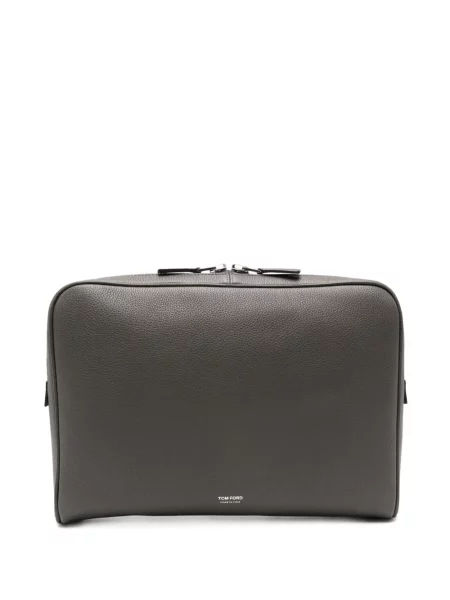 Geantă Tom Ford din piele gri