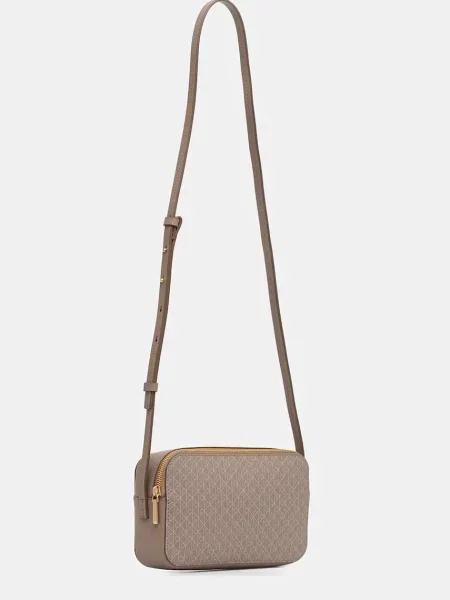 Calvin Klein Kabelka Emblem Aop Elongated Camera Bag béžová