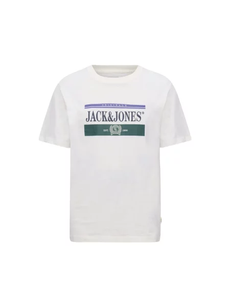 JACK & JONES Tricou JORFREDERIKSBERG albastru închis / verde închis / mov închis alb