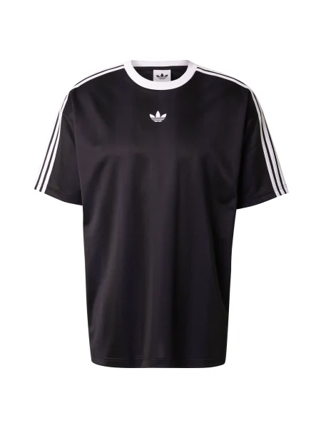 ADIDAS ORIGINALS Póló JACQUARD JERSEY fekete / természetes fehér