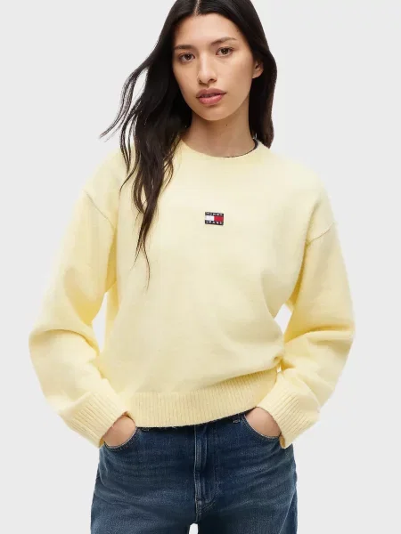 Пушистый свитер Tommy Jeans желтый