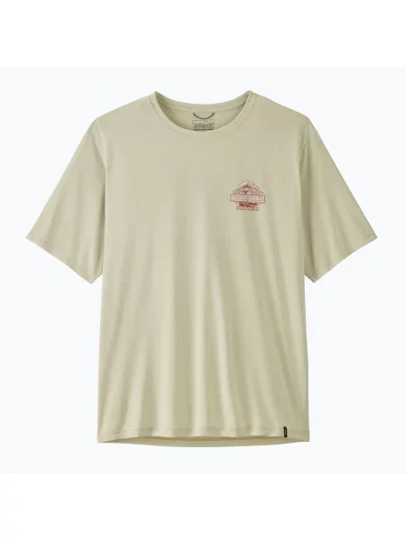 Tricou pentru bărbați Patagonia Capilene Cool Daily Great Waves dyno white alb
