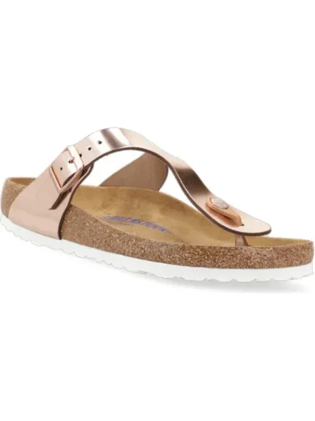 Șlapi Birkenstock din piele roz