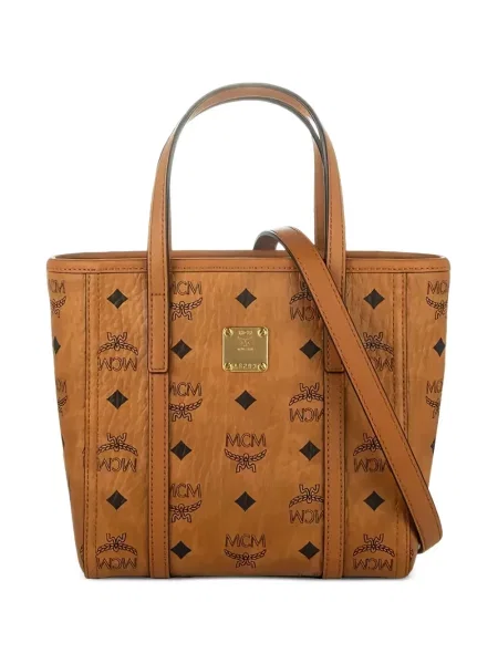 Geantă shopper Mcm cu imagine maro