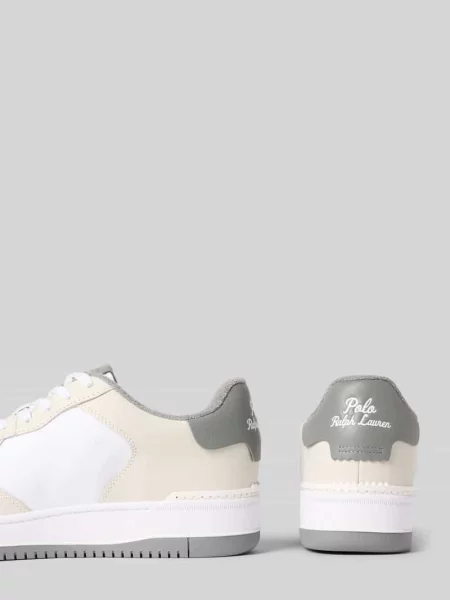 Sneakersy o niskim kroju z Mieszanka skóry Model MASTERS' Polo Ralph Lauren białe