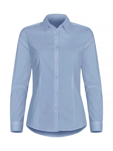 Clique Stretch Shirt L/S koszula stretch z długim rękawem – Light Blue niebieska