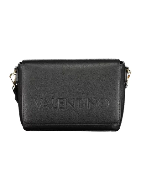 Lniana torebka Valentino Bags czarna