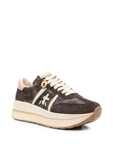 Sneakerși Premiata cu platformă maro