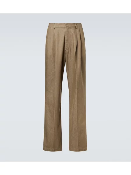 Pantaloni Dries Van Noten plisate bej