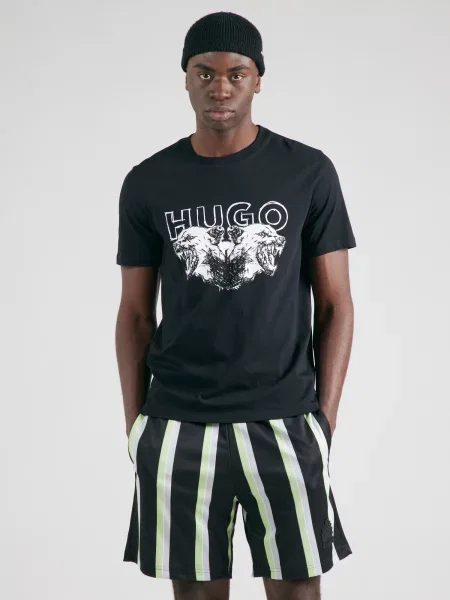 HUGO Tricou Durro negru
