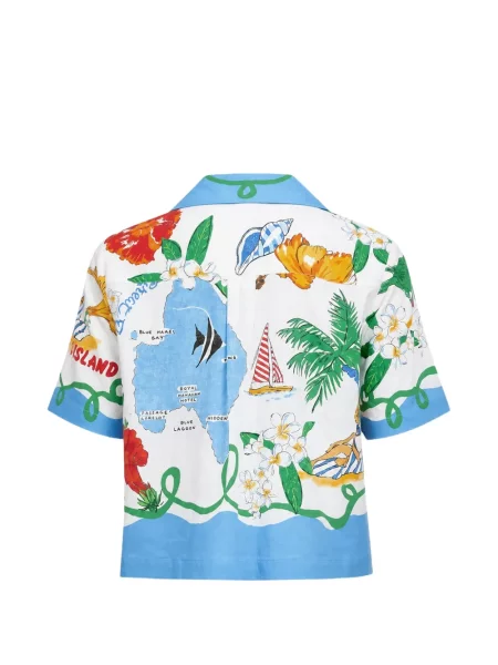 Decupat cămașă Seafolly cu imagine albastru