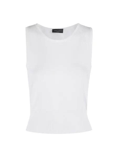 Top Roberto Collina na szerokie ramiączka biały