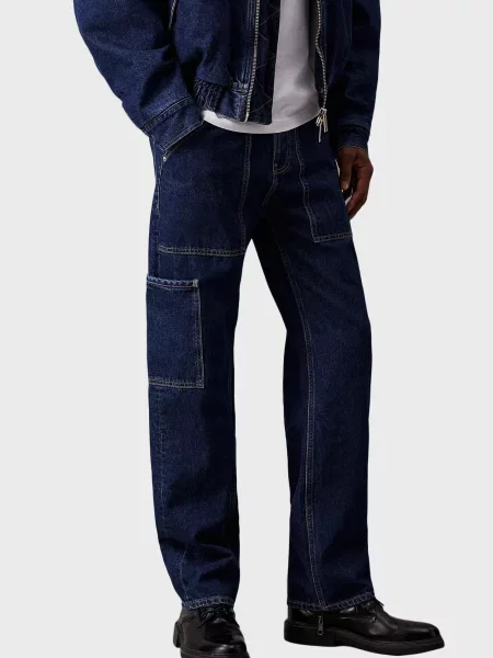 Прямі джинси Calvin Klein Jeans сині