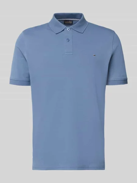 Koszulka polo o kroju regular fit z haftem Christian Berg Men niebieska