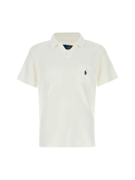 Koszulka polo Polo Ralph Lauren frotte biała
