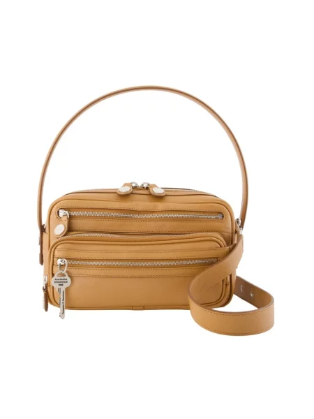 Torebka Acne Studios skórzana brązowa