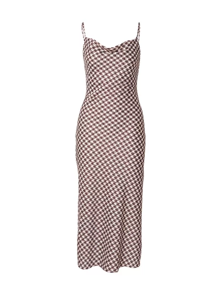 WAL G. Rochie CARA maro deschis alb