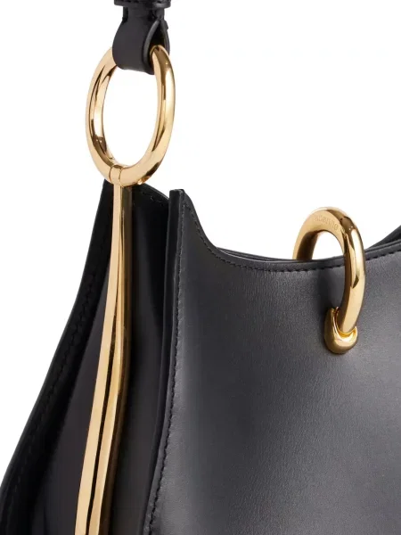 Geanta de piele Rabanne din piele negru
