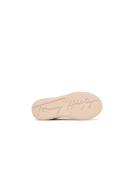 Laisvalaikio batai Tommy Hilfiger Low Cut Lace-Up Sneaker S Šviesiai smėlinė