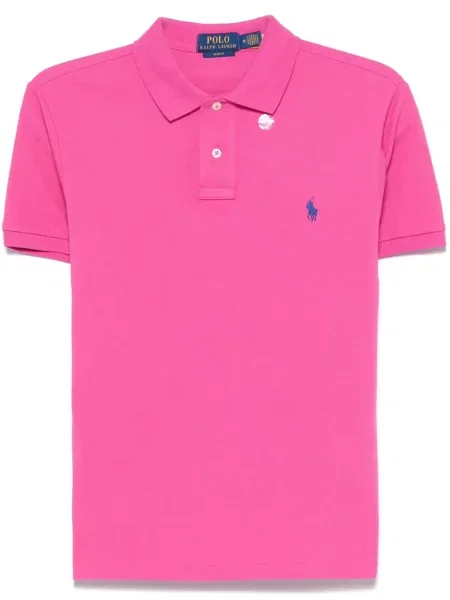 Polo Polo Ralph Lauren cu broderie de lână în carouri albastru