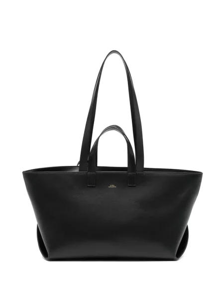 Bőr shopper táska A.p.c. fekete