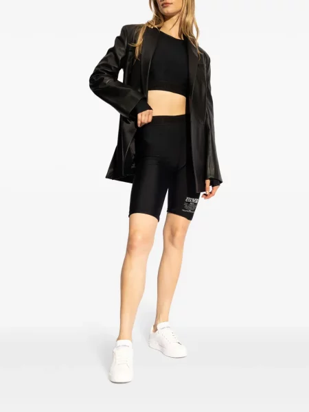Palaidinė be rankovių Versace Jeans Couture apkarpytas juoda