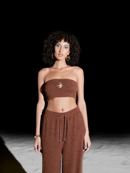 VIERVIER Top Enya' rjava