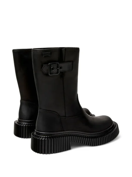 Botine Camper din piele cu cataramă negru