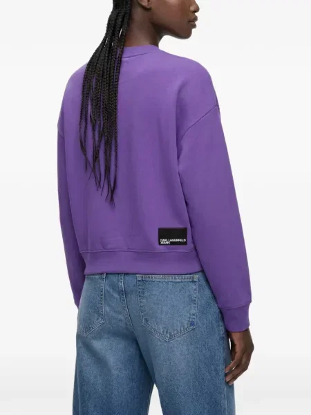 Hanorac Karl Lagerfeld Jeans cu autograf violet