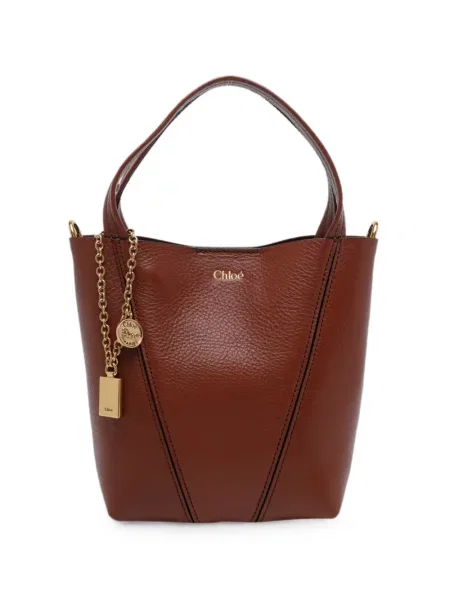 Geantă Chloé din piele maro