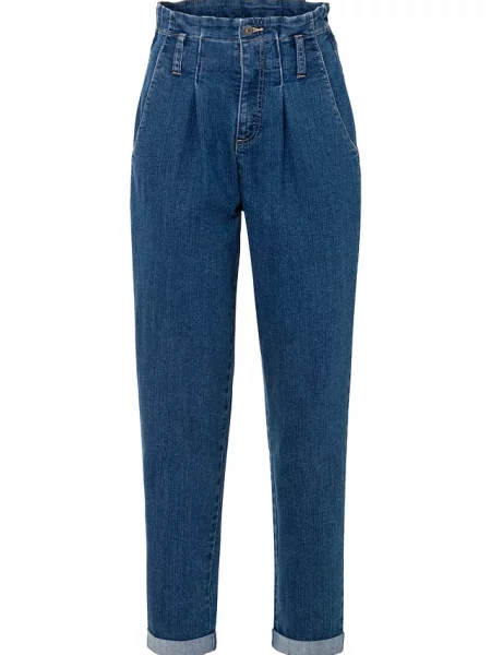 Dżinsy Mom high waist ze stretchem niebieskie