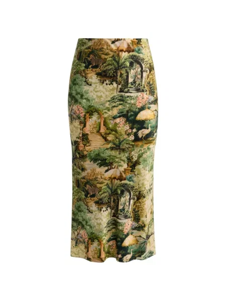 Fustă midi Alice + Olivia verde