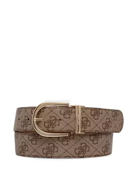 Reversibil curea Guess cu imagine maro