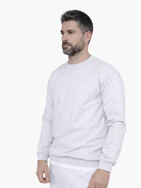 Світшот YUKI світло-сірий бавовна/поліестер сірий