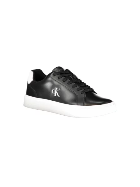 Sneakersy Calvin Klein Jeans skórzane klasyczne czarne