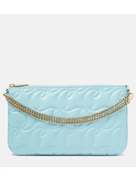 Geanta de piele Christian Louboutin din piele albastru