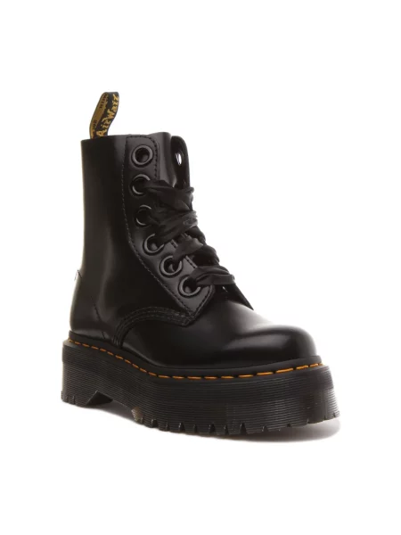 Buty do kostki Dr. Martens skórzane na platformie czarne