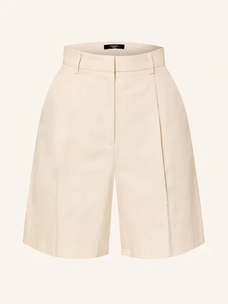 Weekend Max Mara Bermudy Ecuba Écru beżowe