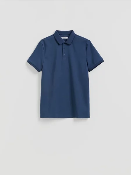 Reserved Koszulka polo slim granatowy